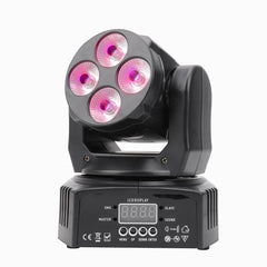 100W RGBW 4 in 1 Moving Head Lighting DJ Lights Sound Active LED Wash Stage Lights Professional DMX 4/16CH Disco Lights for Party KTV Pub Bar Show Wedding
