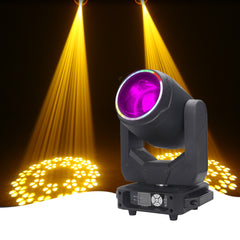 Moving Head Lights LED 200W Beam Stage Light 17 Gobos 14 Colors Spotlights 24-Facet Prism DMX512 Dj Stage Light with Unique Aperture Effect for Christmas Wedding Party Dance Disco Bar