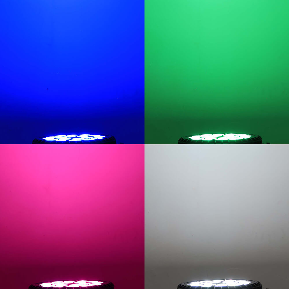 180 W LED-Bühnen-Par-Lichter, RGBW 18 LED-Uplights mit DMX-Steuerung und klangaktivierter Uplighting für DJ Disco Club Festival Hochzeit Party Kirche Bühnenbeleuchtung 