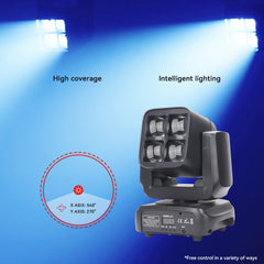 LED Moving Head Light 4*30W RGBW 4in1 DMX with Show KTV Disco DJ Party for Stage Lighting