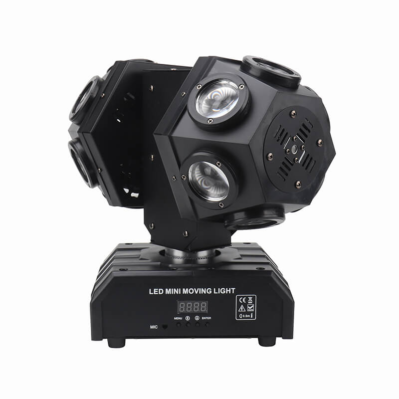 3 In1 Stage Moving Head Light,160W Mixed Effect Sound Activated RGB LED Stage Light by Remote and DMX Control,11/14 Channel,for Disco KTV Club Party