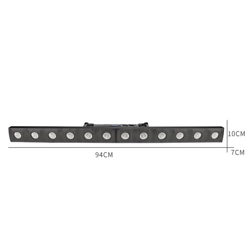 LED Stage Wash Light Bar - 50W 12LEDs RGBW 4 in 1 Professional DJ Lights with Sound Activated by DMX Control Uplights for Church Wedding Halloween Christmas Events Birthday Party Lighting