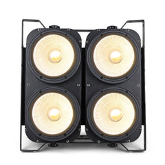 4x100w Cob Led Par Lights, Cob Led DMX Blinder Stage Lights, Blinders Light Cob 4 Eye Matrix Par Lights para iluminación de escenario, 3200k Color blanco cálido Party Lights Dj Disco Lights para bodas 