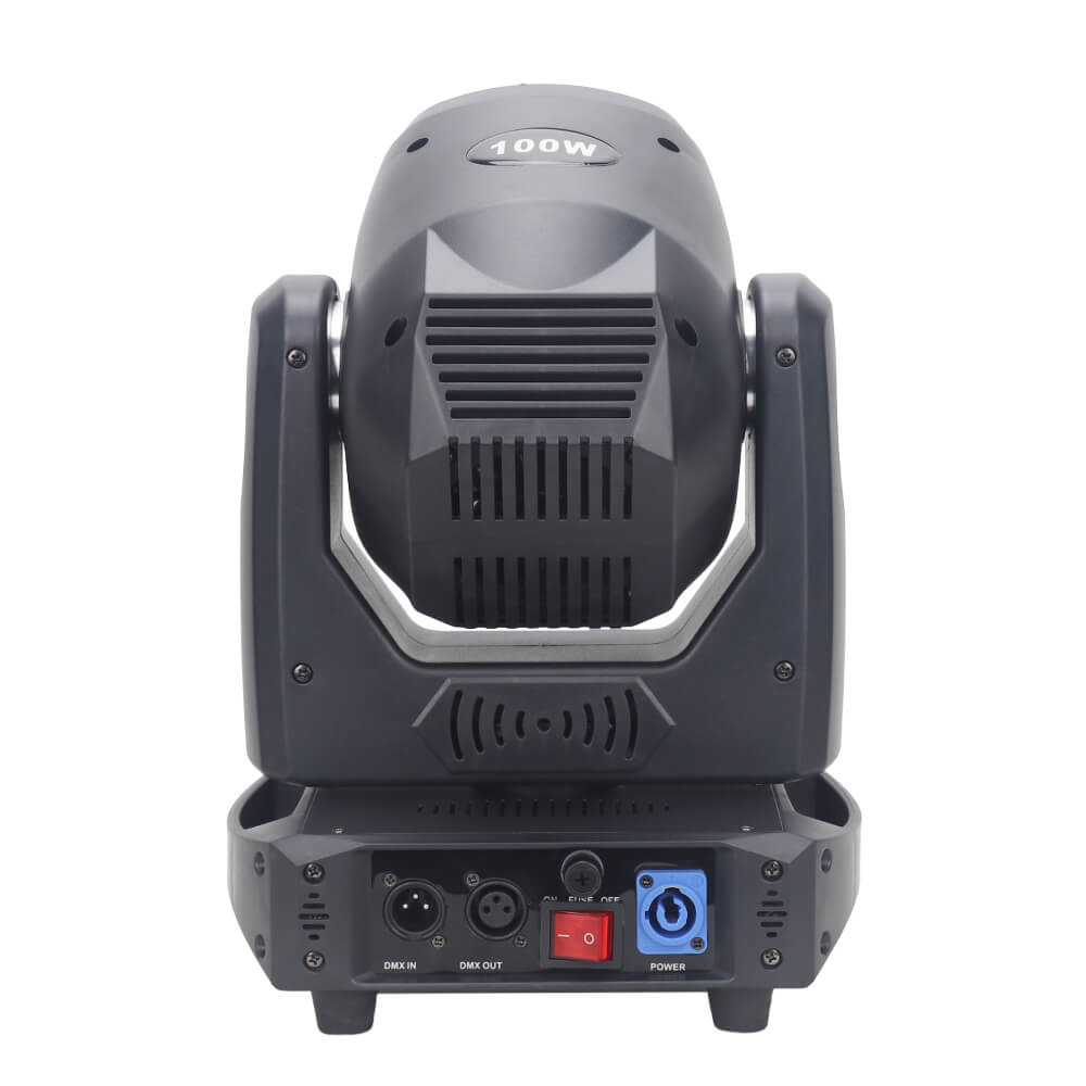 100W LED Moving Head Light 5-Facet Prism Stage Lighting DJ Lights 8 Gobos and 8 Colors Spotlight with DMX and Sound Activated Modes for Wedding Parties Church Live Band Show Bar
