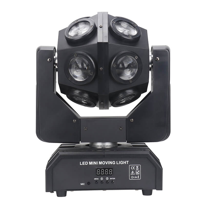 Moving Head Beam Light 120W LED RGBW 360°Rotation Moving Head Light DJ Lights DMX 512 with Sound Activated for Stage Lighting Party Disco Club Wedding