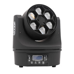 6x15W Mini Bee Eye Cabeza móvil DJ Light, 90W LED RGBW Stage Light Rotate Beam Spot Effect, DMX Control remoto activado por sonido para fiestas Wedding Bar Church Show (RGBW 4in1) 