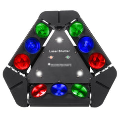 Spider Moving Head Lights, DJ Lights 9 LEDs Heads with Lase RGB Stage Lighs  DMX-512 and Sound Activated Great for Wedding Disco Dj Party Light