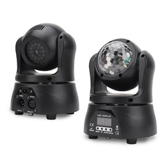 LED Moving Head Light 30W Double Sided Moving Heads DJ Lights with Kaleidoscope and Stage Lighting by DMX and Sound Activated Control Spotlight for Wedding Church Live Show Bar