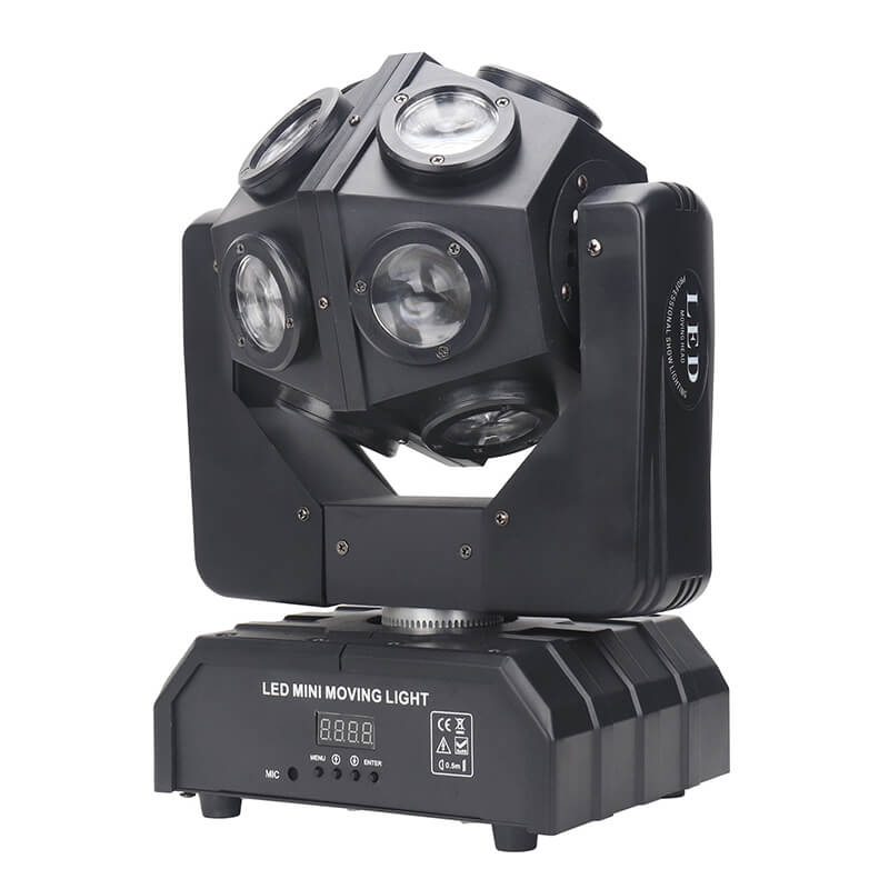 Moving Head Beam Light 120W LED RGBW 360°Rotation Moving Head Light DJ Lights DMX 512 with Sound Activated for Stage Lighting Party Disco Club Wedding