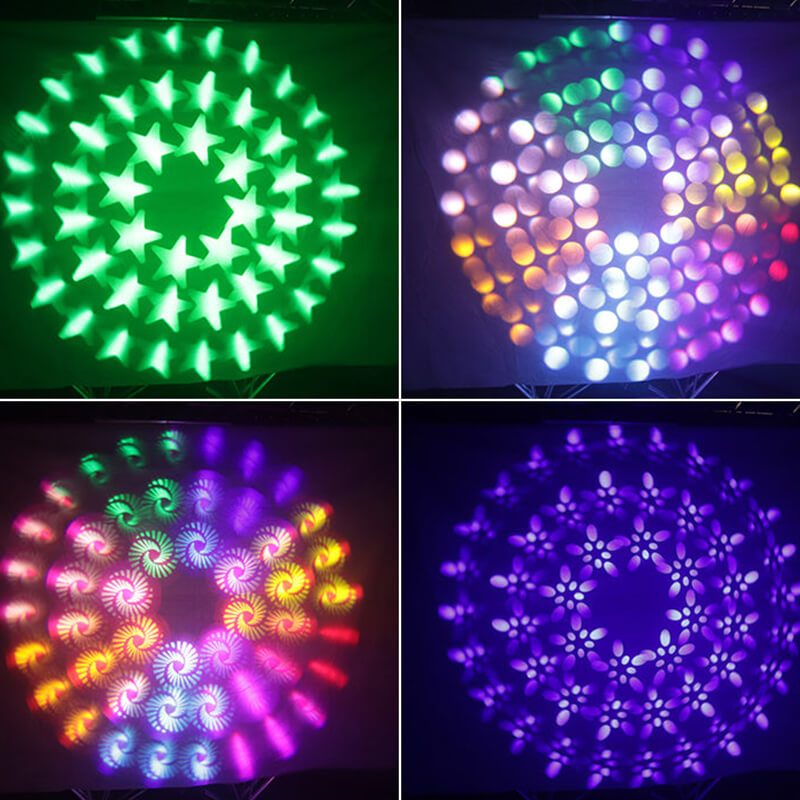 Moving Head Stage Lights 350W 14Gobos 14 Colors Beam Spotlights 2 Prisms Linear Zoom DJ Lights with Frost & Rainbow Wheel Strobe Effect Disco Lights for Party Disco KTV Bar Show