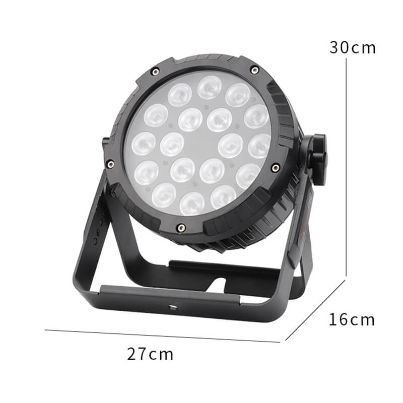 18x12W LED Par Lights Outdoor Waterproof Stage Light IP67 RGBW 4 in 1 DMX Control for Events DJ Disco Wedding Party Outdoor Stage Lighting