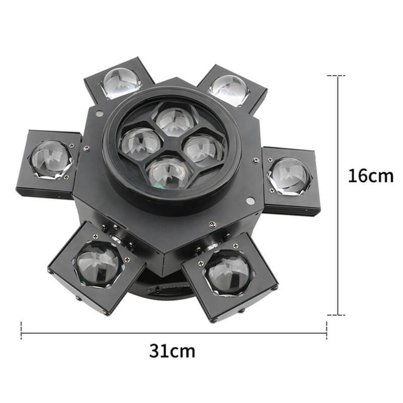 6 Eyes Moving Head Beam Stage Light,150W RGBW Stage DJ Party Lights, Effect Stage Lamp by Remote and DMX Control for DJ Club Disco