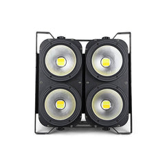 4 x 100 W Cob-LED-Par-Lichter, Cob-LED-DMX-Blinder-Bühnenlichter, Blinders Light Cob 4-Augen-Matrix-Par-Lichter für Bühnenbeleuchtung, 3200 K warmweiße Party-Lichter, DJ-Disco-Lichter für Hochzeitsfeiern 