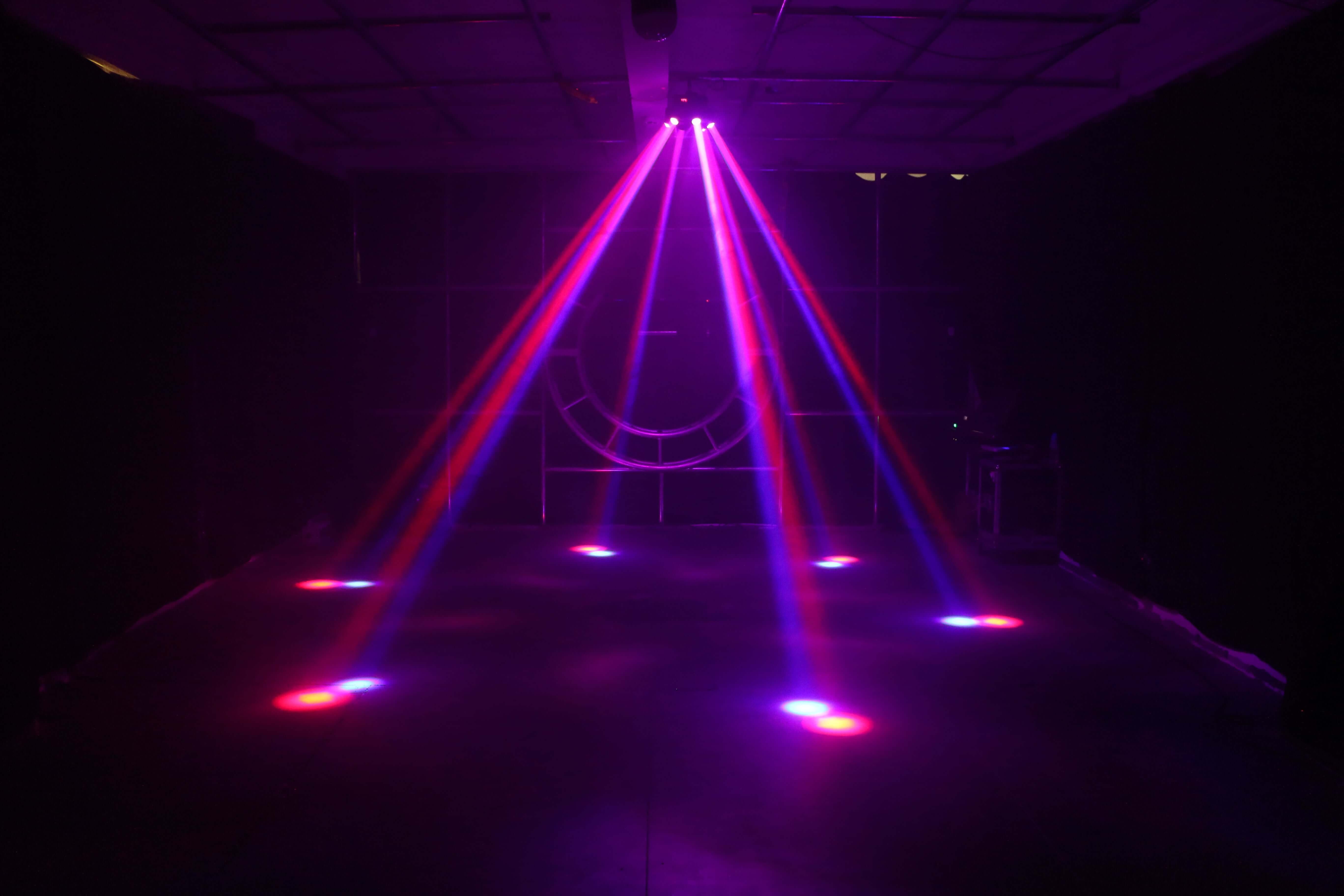 Bühnenlichter 6 Strahlen RGBW LED Moving Head Strahllicht DMX Party Club Bar Bühnenbeleuchtung Par Beleuchtung Sound aktiviert für DJ KTV Disco Party Hochzeit Konzert Festival 